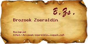 Brozsek Zseraldin névjegykártya